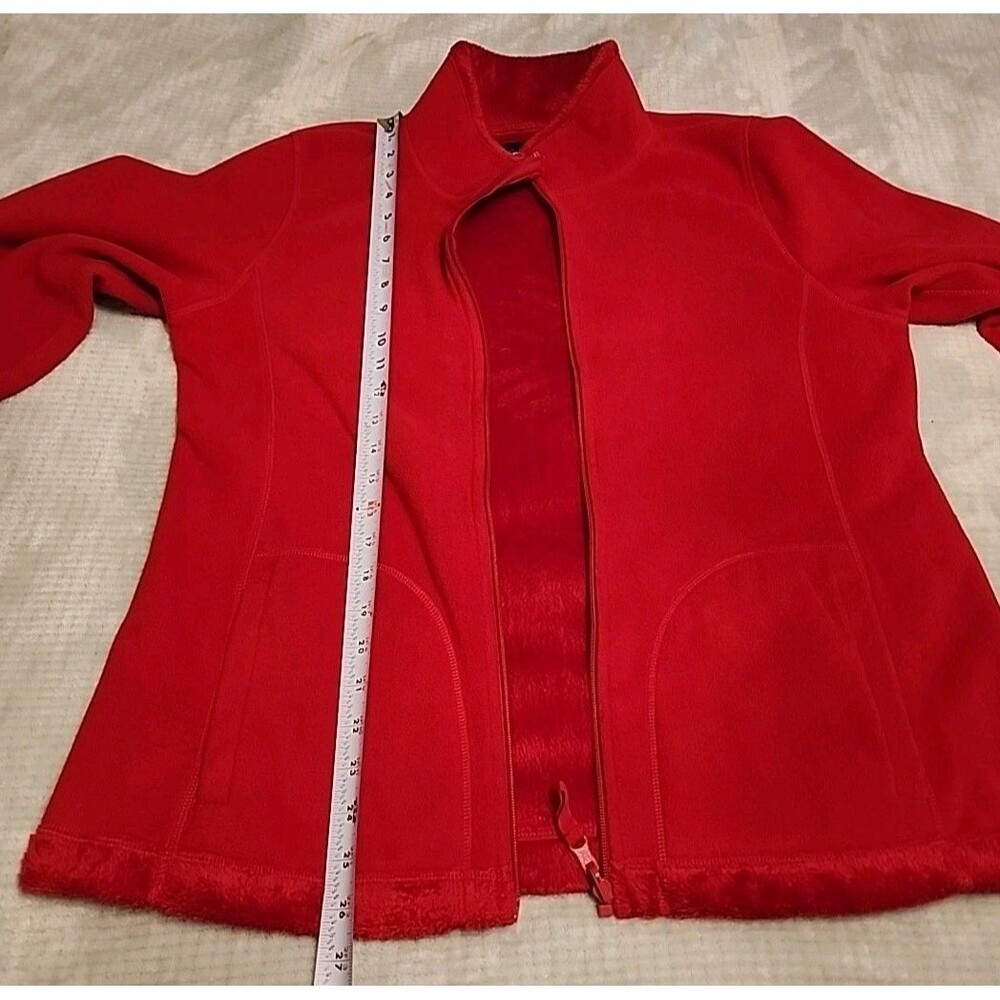 Basic Editions Red Zip Jacket Size Large - Picture 5 of 6